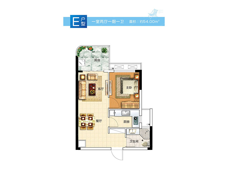 E户型平面图 