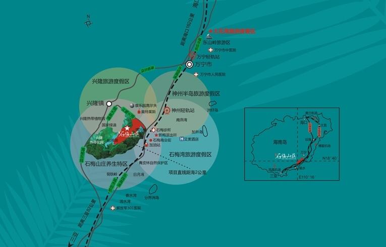 石梅山庄区位图 