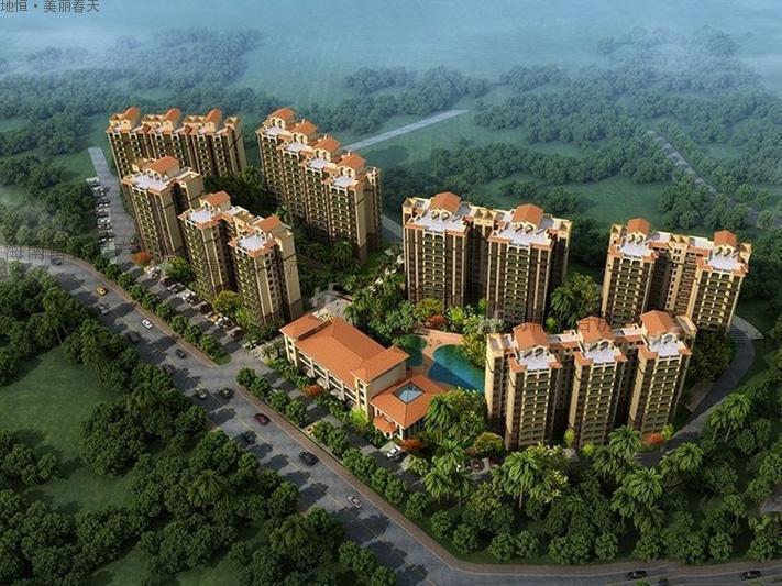 地恒美丽春天鸟瞰图 