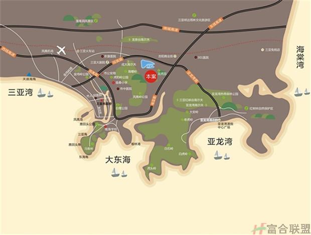 中铁城悠岚湖区位图 