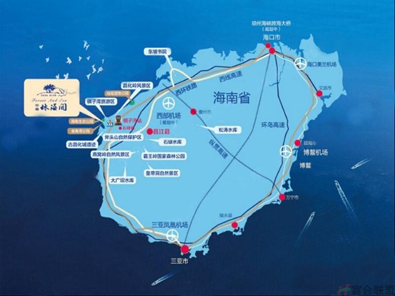 中南林海间区位图 