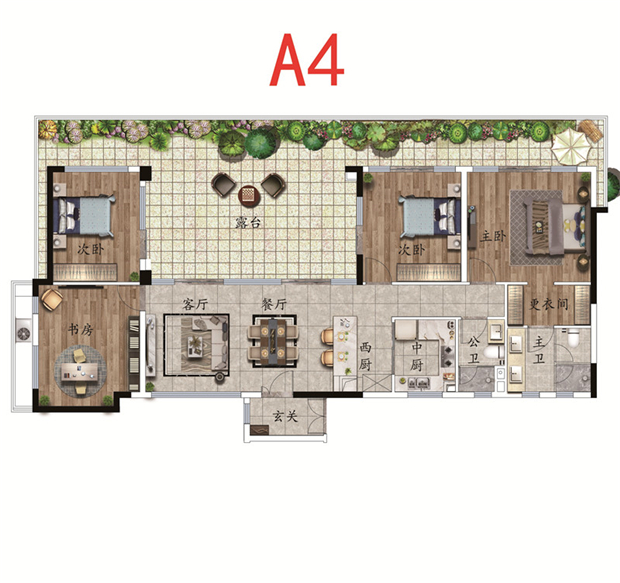A4户型 4房2厅2卫 建筑面积165平米.jpg
