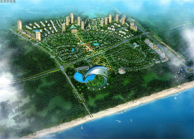 世茂怒放海鸟瞰图